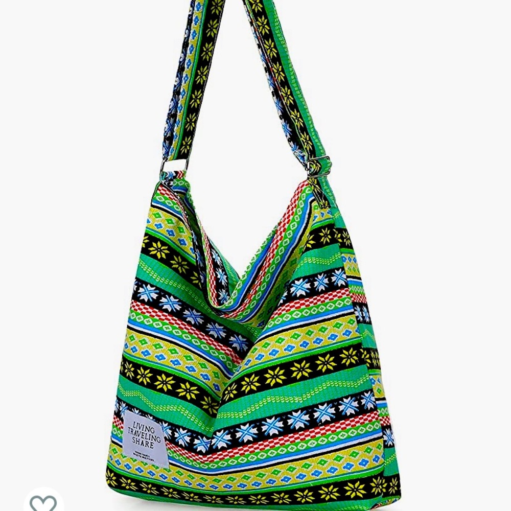 Green tote bag